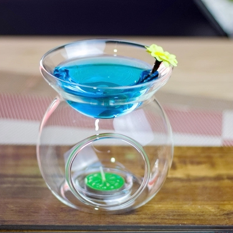 Tealight Candle Burner | Aromatherapy Glass Lamp (14cm High)