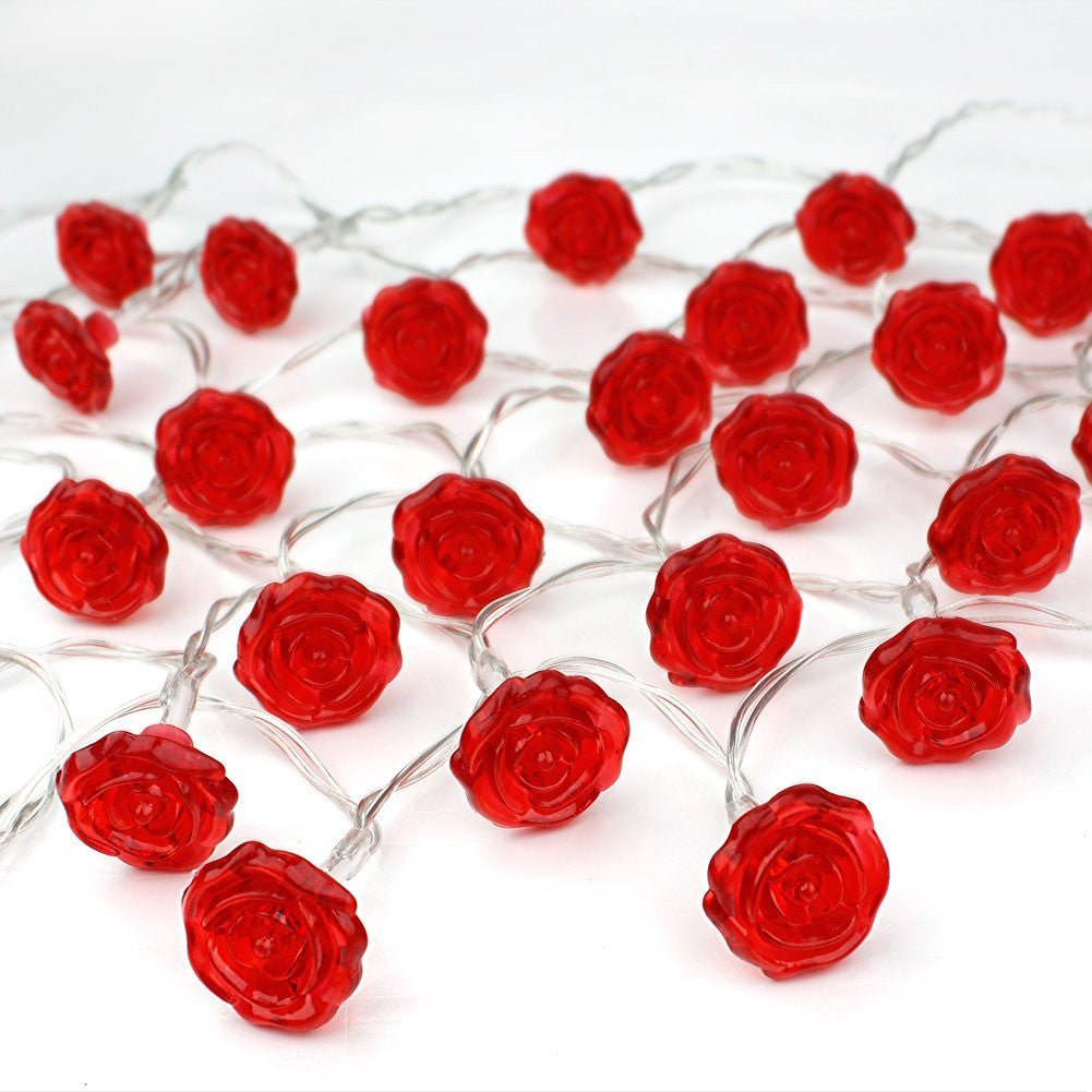 Red Rose Battery String Fairy Light - Party Wedding Night Light - Decoration