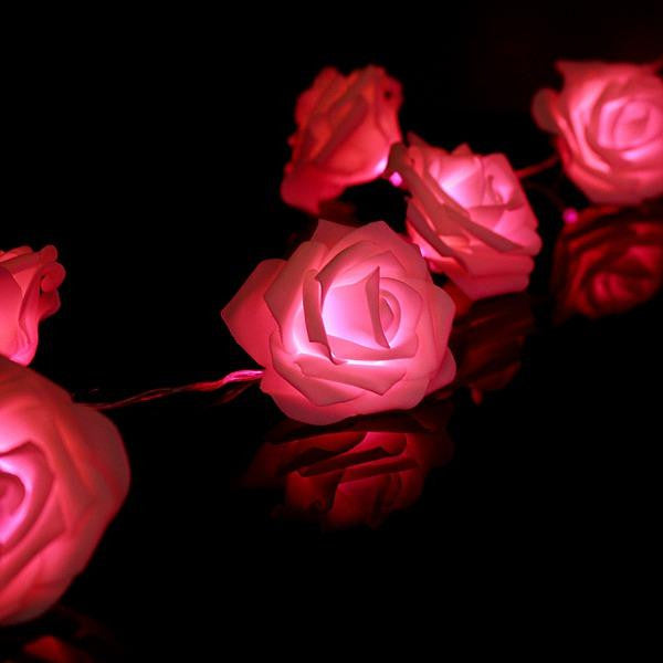 Red Rose Battery String Fairy Light - Party Wedding Night Light - Decoration