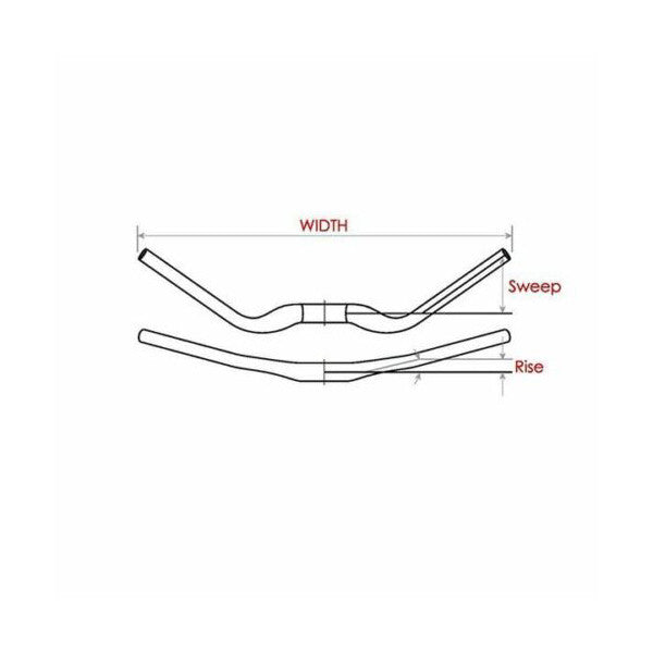 Satori EVO 35 Large - 355mm Rise Handlebar | Black | MTB Trekking Universal | 780mm Long