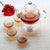 Gongfu Chinese Ceremony Tea Set with 6 Glass Cups, Infuser, and Tealight Candle Pot Warmer