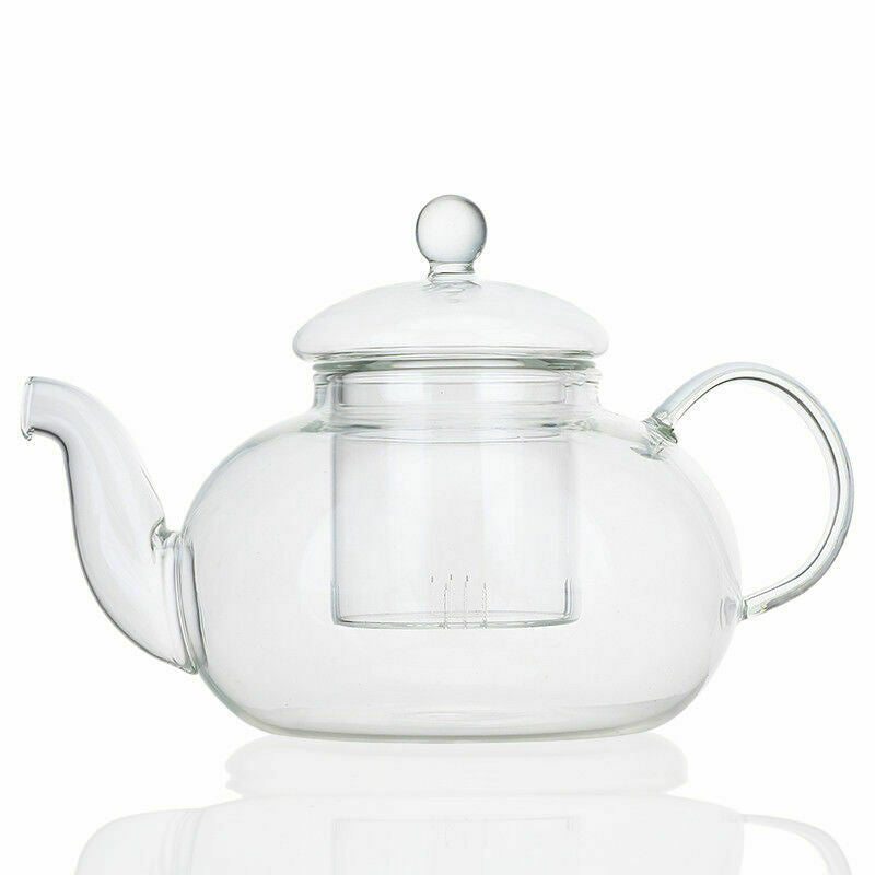 Gongfu Chinese Ceremony Tea Set with 6 Glass Cups, Infuser, and Tealight Candle Pot Warmer