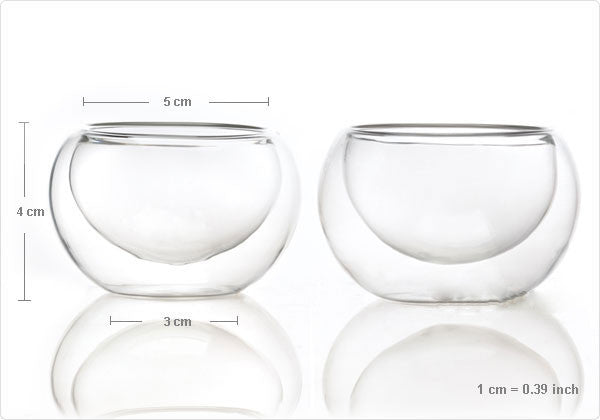 Gongfu Chinese Ceremony Tea Set with 6 Glass Cups, Infuser, and Tealight Candle Pot Warmer