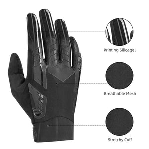 MTB Mountain Bike Gloves | Medium Size | Finger Pads for Touchscreen Devices | Road Cycling Camping Running | Outdoor Sport | Rockbros