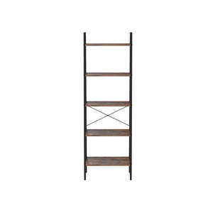 Rustic Brown 5-Tier A-shaped Ladder Storage Shelf