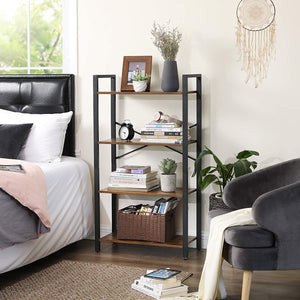 4-Tier Industrial Ladder Shelf | Living Room Bookcase