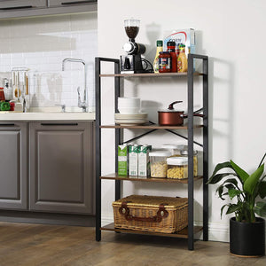 4-Tier Industrial Ladder Shelf | Living Room Bookcase