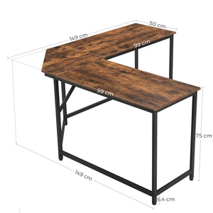 L-Shaped Computer Desk | Home Office | Gaming | 149x149x75 cm |