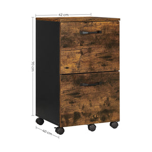 File Cabinet with Wheels - 2 Drawers