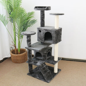 CATIO Chipboard Flannel Cat Scratching Tree | Abstract Deluxe | 50x50x127cm