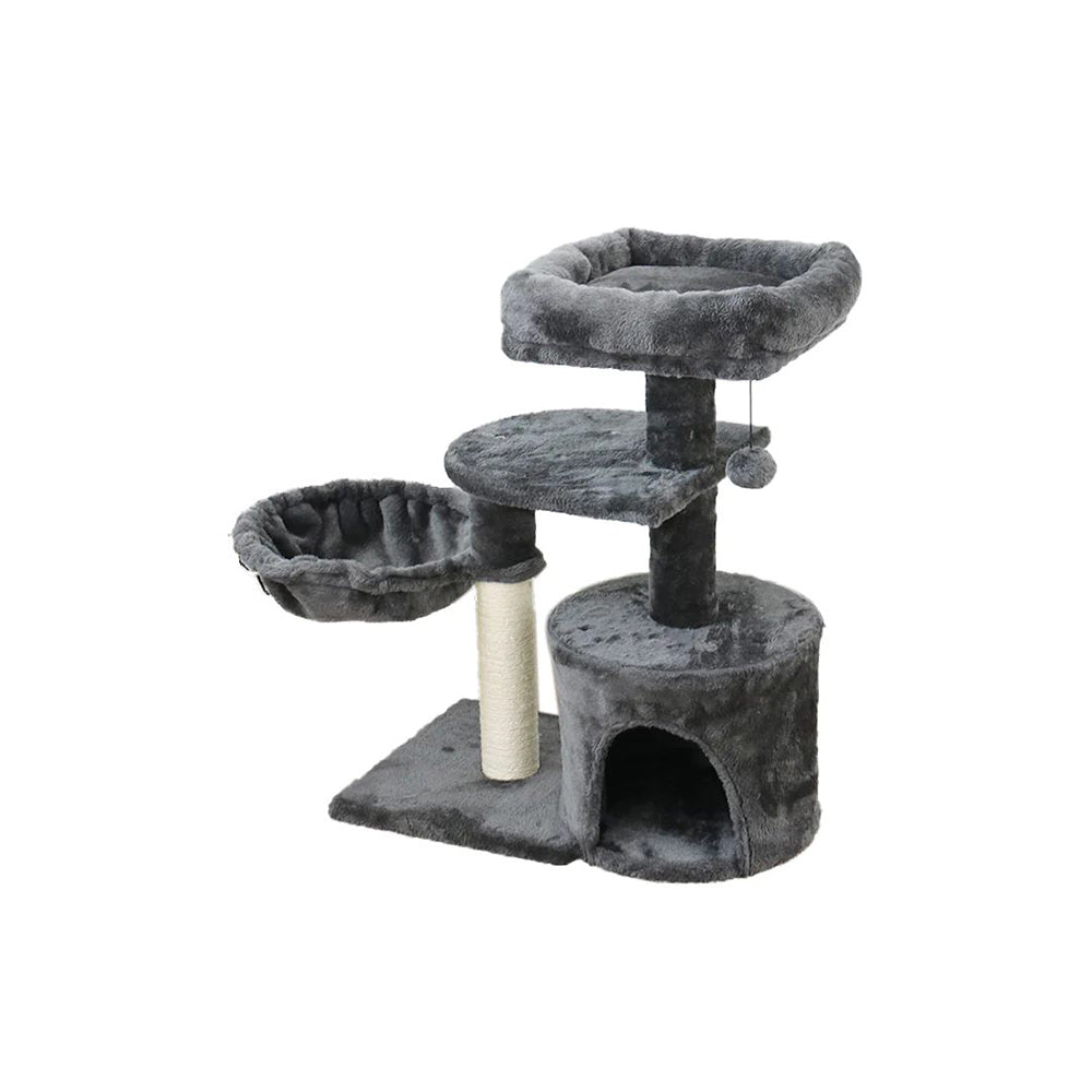 Chipboard Flannel Cat Scratching Tower - Cubby | CATIO for Your Feline Friend