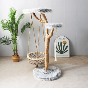 CMISSTREE Modern Cat Tree | With Hanging Hammock