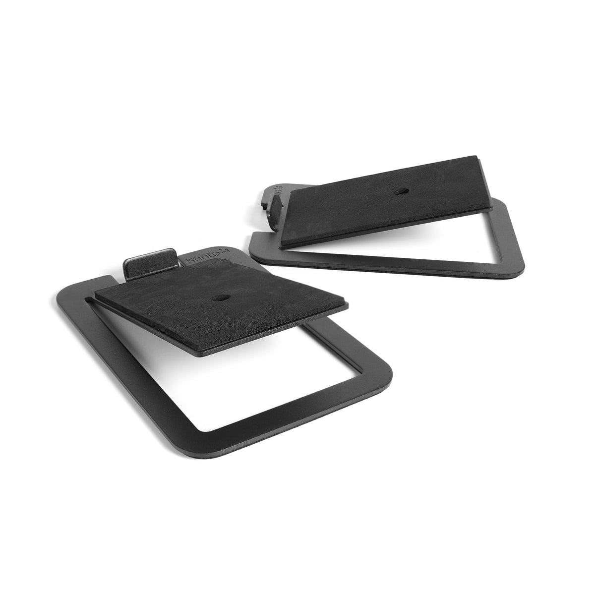 Angled Desktop Speaker Stands for Midsize Speakers - Pair, Black (Kanto S4)