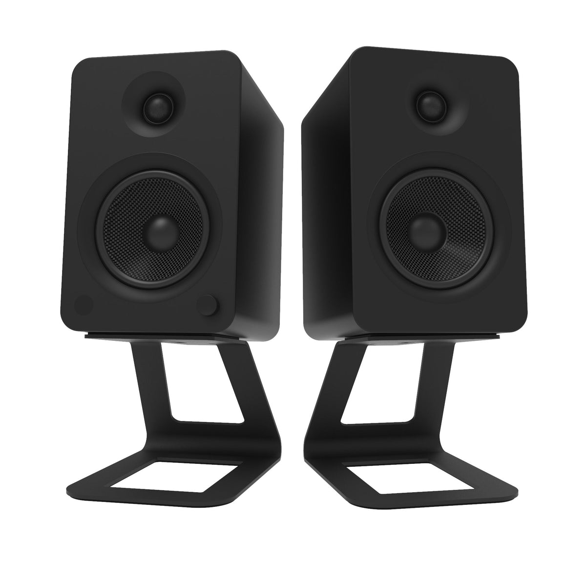 Elevated Desktop Speaker Stands for Large Speakers - Pair, Black