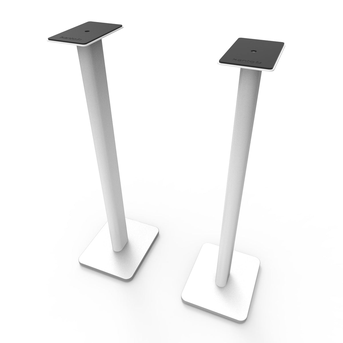 32" Tall Bookshelf Speaker Floor Stands - Pair | White