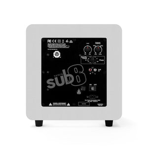 Sealed Powered Subwoofer - 300W | 8" | Matte White | Kanto SUB8