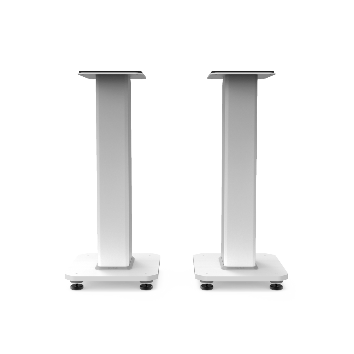 SX22W 22" Tall Fillable Speaker Stands with Isolation Feet - Pair | White