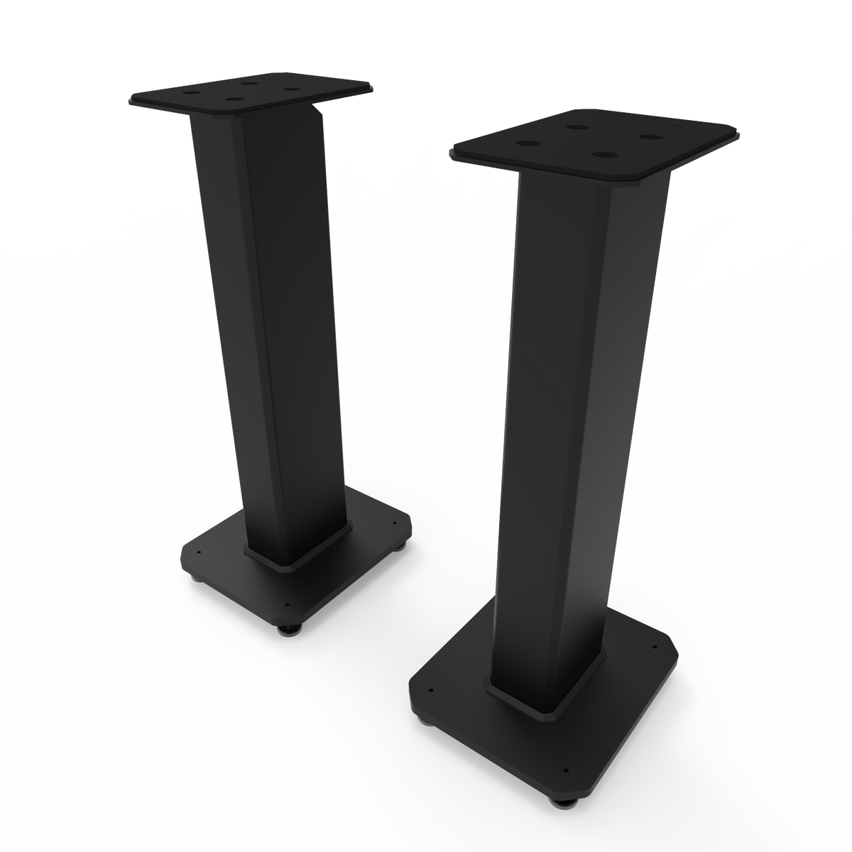 SX26 26" Tall Fillable Speaker Stands with Isolation Feet - Pair | Black