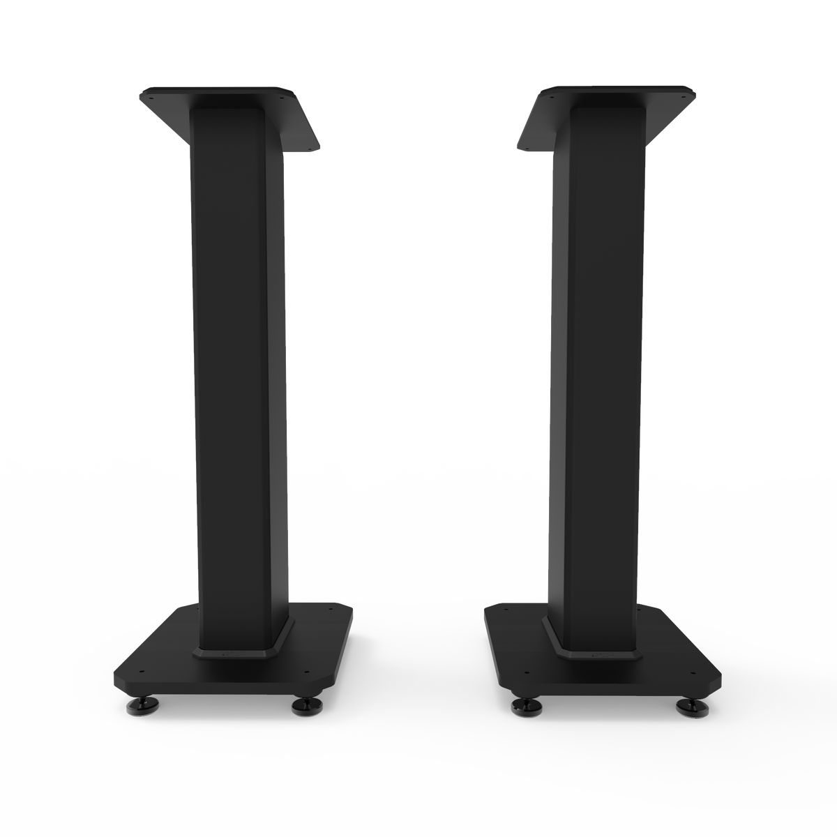 SX26 26" Tall Fillable Speaker Stands with Isolation Feet - Pair | Black
