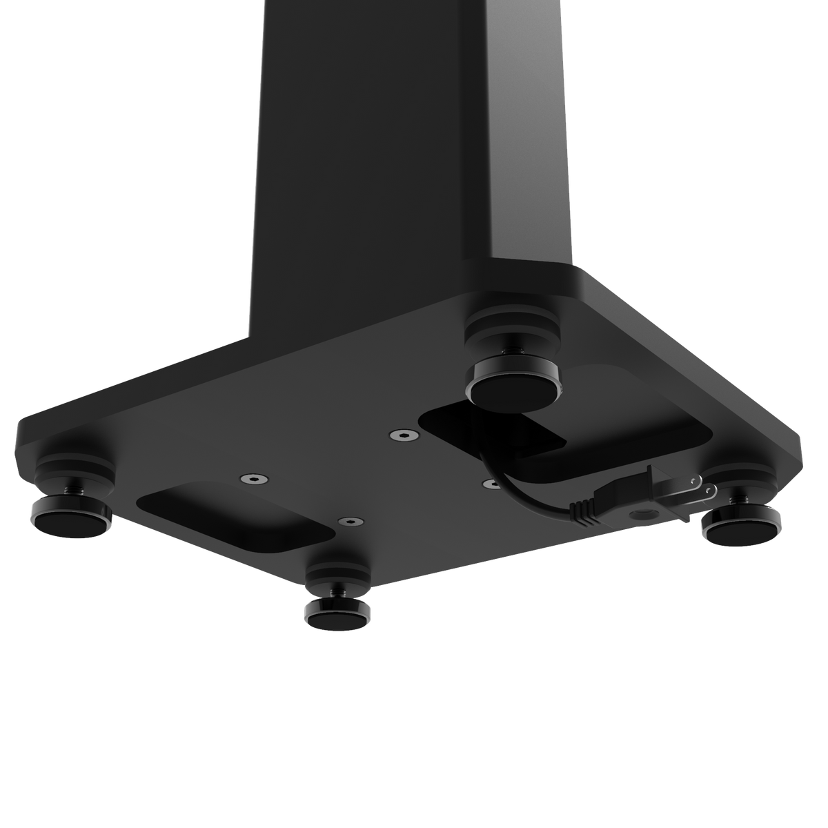 SX26 26" Tall Fillable Speaker Stands with Isolation Feet - Pair | Black