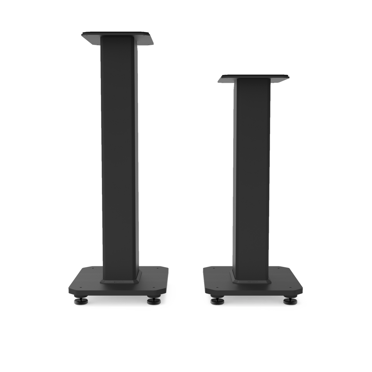SX26 26" Tall Fillable Speaker Stands with Isolation Feet - Pair | Black