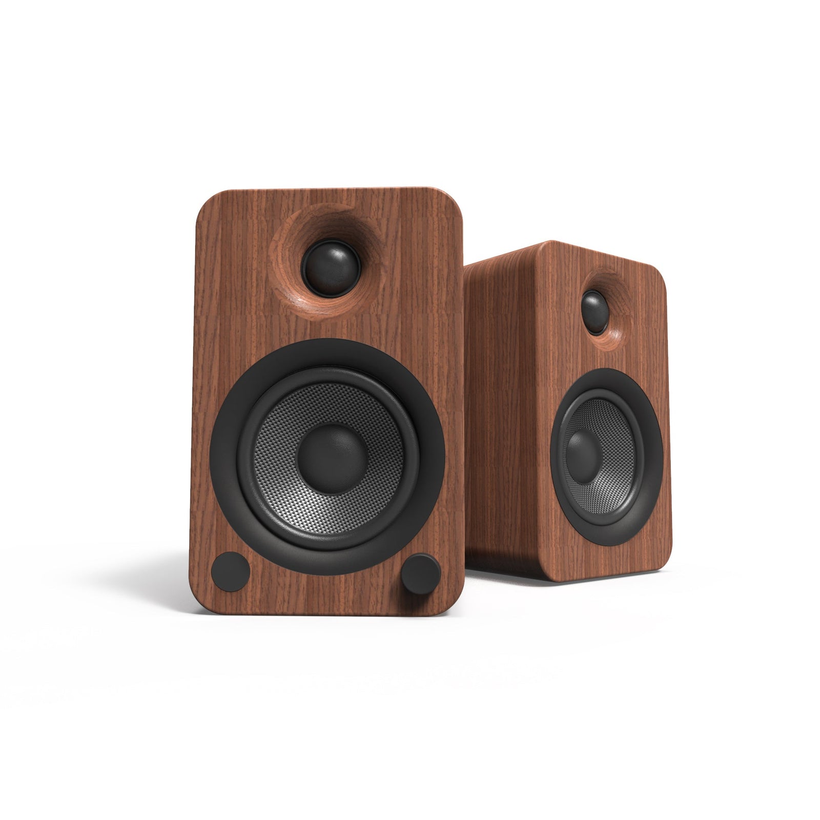 Kanto YU4 Powered Bookshelf Speakers | 140W | Bluetooth® and Phono Preamp | Pair | Walnut