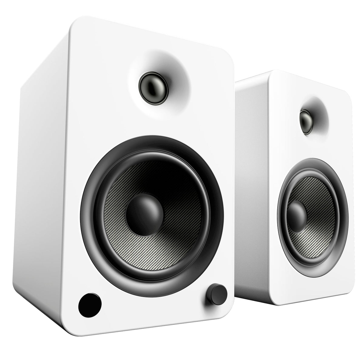Kanto YU6 Powered Bookshelf Speakers | 200W | Bluetooth® and Phono Preamp | Pair | Matte White