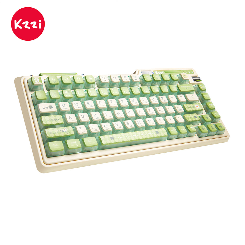 KZZI K75 PRO RGB 75% Wireless Gasket Mechanical Lemon Green Keyboard - Triple Mode, Eternity Tactile Switch