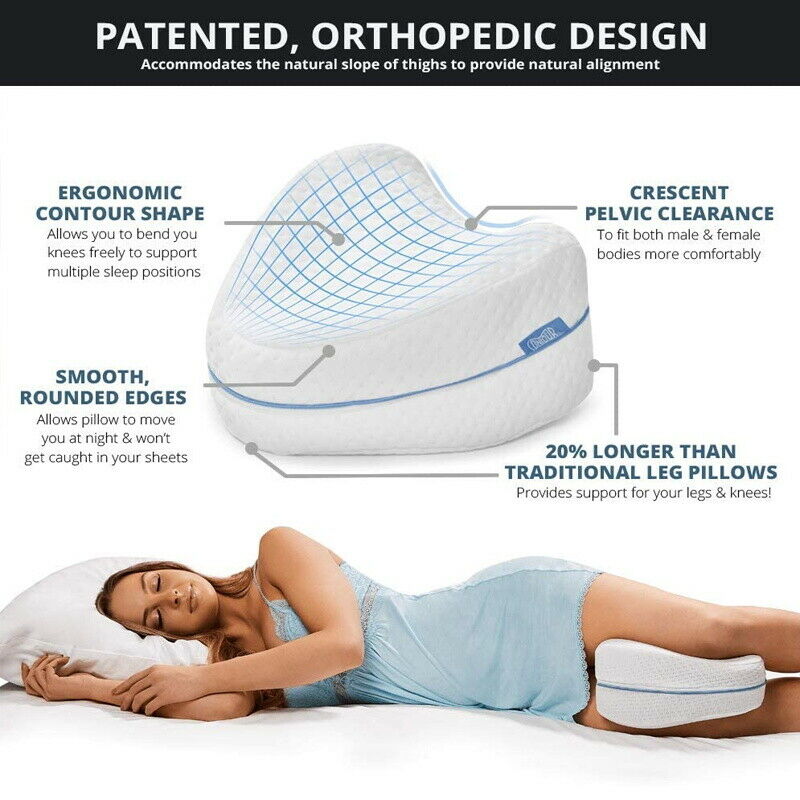 Memory Foam Leg Knee Support Pillow | Contour Wedge