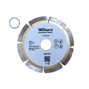 2X Dry Diamond Cutting Disc Wheel for 105mm Circular Saw Blade | 4" | Segment | 20/16mm