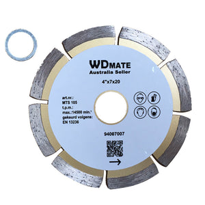 3X Dry Diamond Cutting Disc for 105mm Wheel Saw Blade | 4" | 2.0*7mm Segment | 20/16 Tile