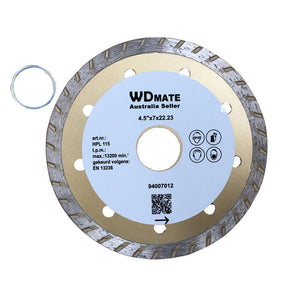 3x 115mm Diamond Circular Saw Blade | Dry Wet Turbo | 4.5" Cutting Disc | 20/22mm Arbor | Tile