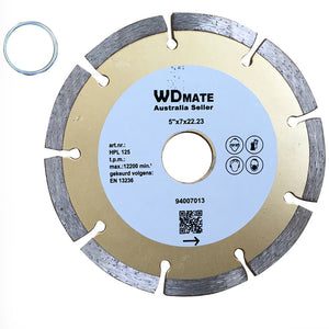 3X Dry Segment Diamond Saw Blade for 5" Cutting Disc | 125mm | 20/22mm | Tile Brick Marble