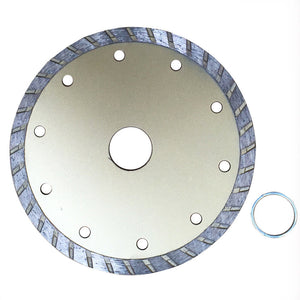125mm Diamond Cutting Disc | 5" Turbo Circular Saw Blade for Wet/Dry Use | 22.23/20mm Arbor | Tile Cutting