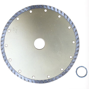 2x 180mm Diamond Cutting Blade | 7" Turbo Circular Saw Disc for Wet/Dry Use | 25.4mm Arbor