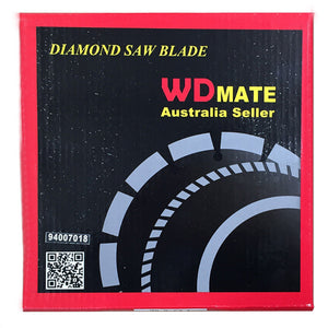 2x 180mm Diamond Cutting Blade | 7" Turbo Circular Saw Disc for Wet/Dry Use | 25.4mm Arbor