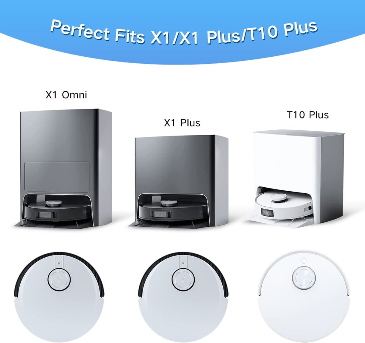 6 Auto Empty Station Dust Bags for Ecovacs Deebot X1 Omni Series Robots