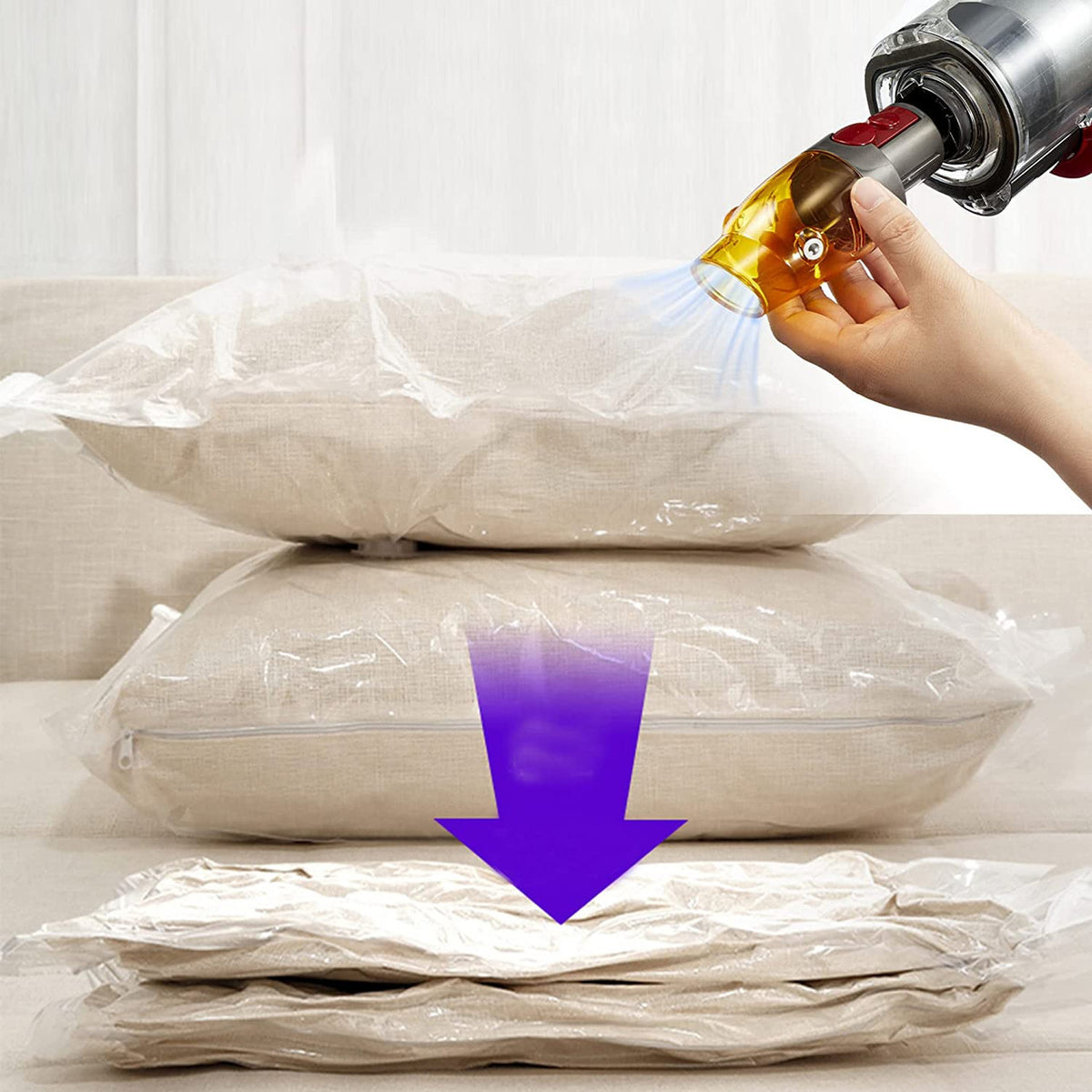 Air Sealing Dyson Adapter for Vacuum Seal, Space Saver Storage Bags