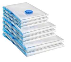 9 Pack Space Saver Vacuum Seal Storage Bag Kit - 2 Large, 5 Medium, and 2 Small