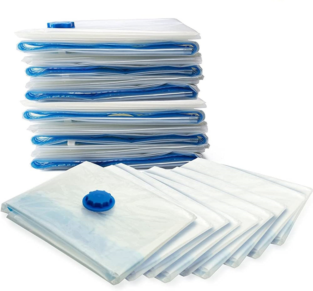 9 Pack Space Saver Vacuum Seal Storage Bag Kit - 2 Large, 5 Medium, and 2 Small
