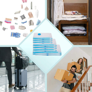 9 Pack Space Saver Vacuum Seal Storage Bag Kit - 2 Large, 5 Medium, and 2 Small