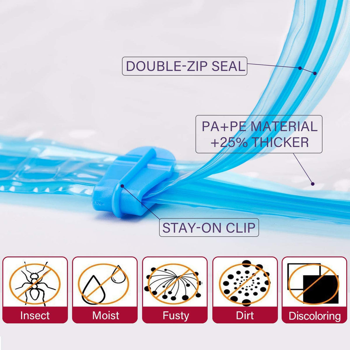 9 Pack Space Saver Vacuum Seal Storage Bag Kit - 2 Large, 5 Medium, and 2 Small