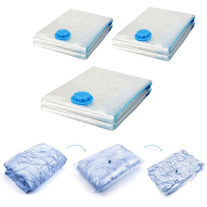 9 Pack Space Saver Vacuum Seal Storage Bag Kit - 2 Large, 5 Medium, and 2 Small