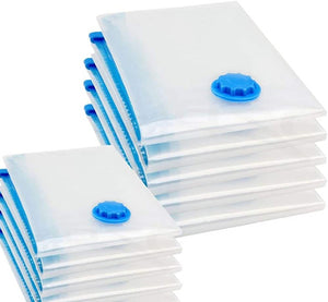 9 Pack Space Saver Vacuum Seal Storage Bag Kit - 2 Large, 5 Medium, and 2 Small