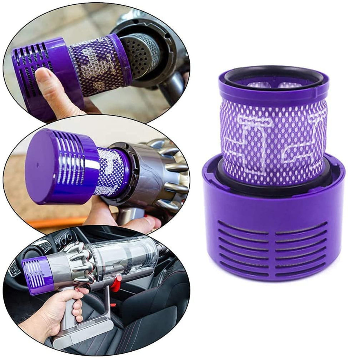 2 x HEPA Filters | Compatible with Dyson V10 Vacuum Cleaners