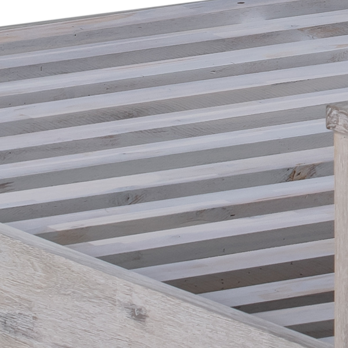 4-Piece Bedroom Suite in King Size White Ash Color - Bed, Bedside Table, Tallboy