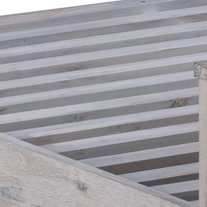 4-Piece Bedroom Suite in King Size White Ash Color - Bed, Bedside Table, Tallboy