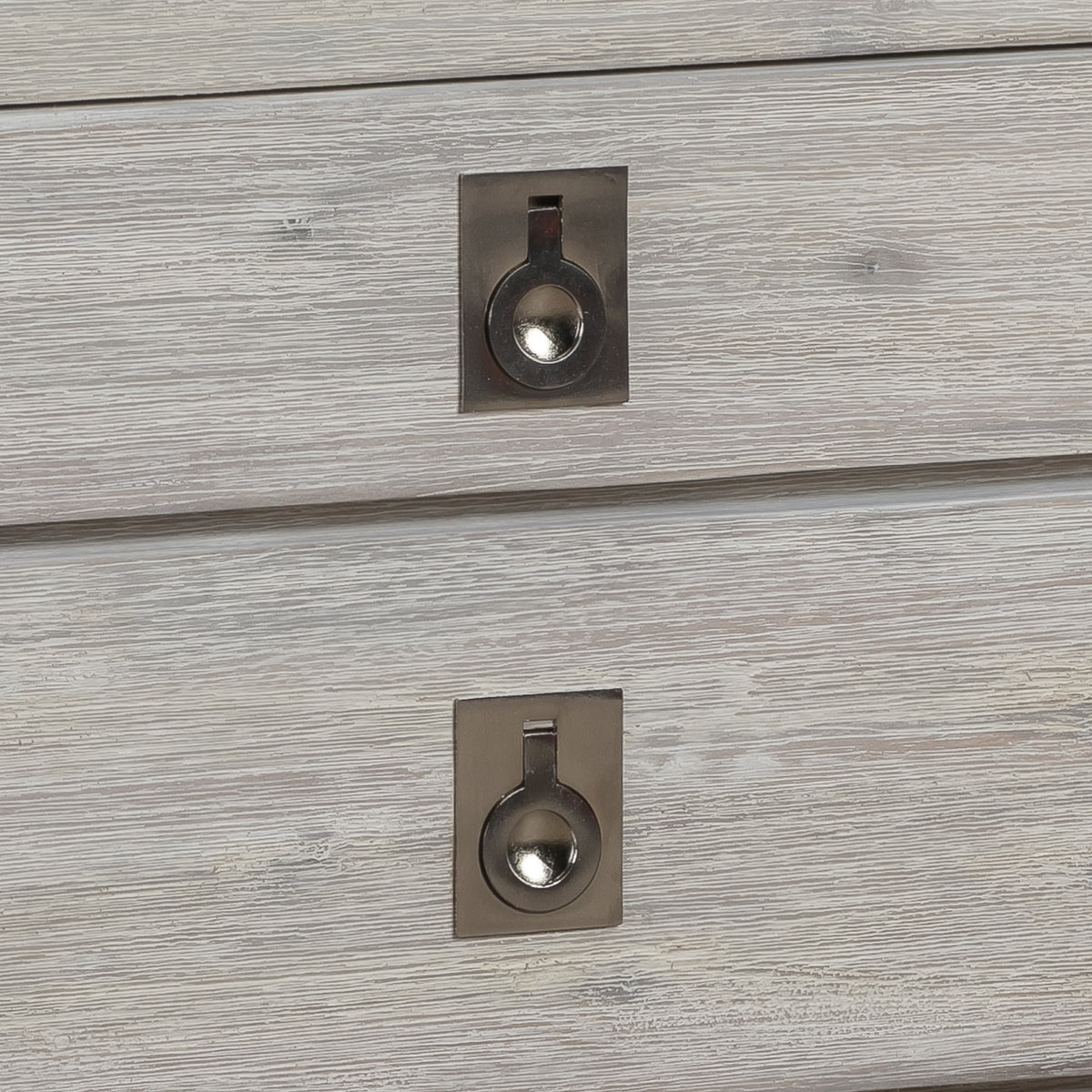 4-Piece Bedroom Suite in King Size White Ash Color - Bed, Bedside Table, Tallboy