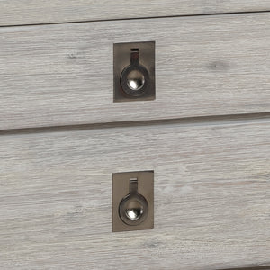 4-Piece Bedroom Suite in King Size White Ash Color - Bed, Bedside Table, Tallboy