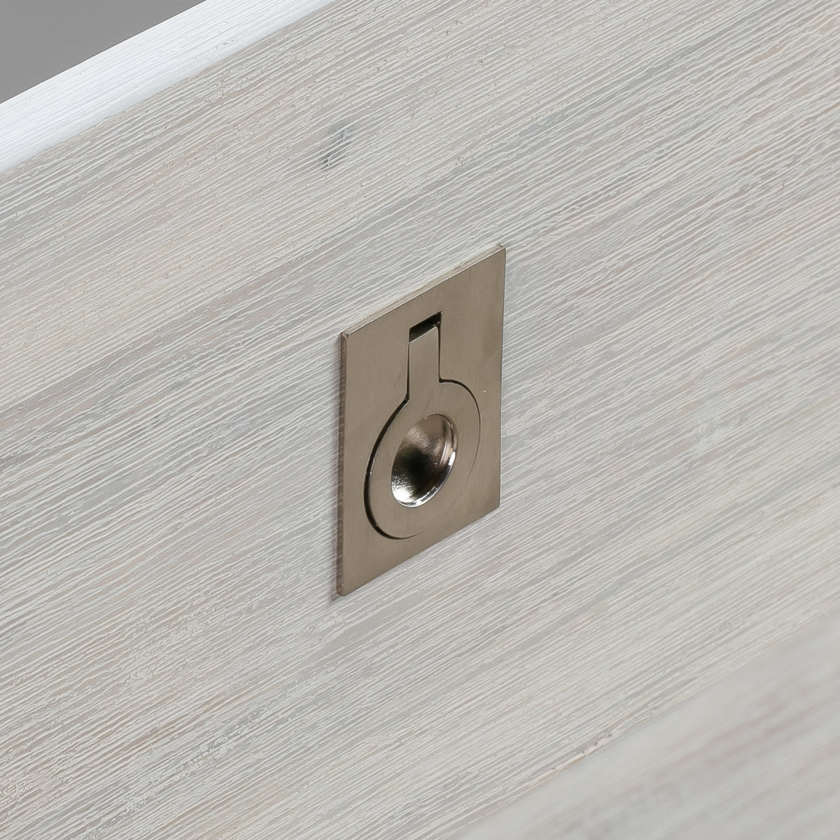 4-Piece Bedroom Suite in King Size White Ash Color - Bed, Bedside Table, Tallboy